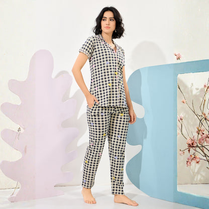 Printed Full Length Night Gown