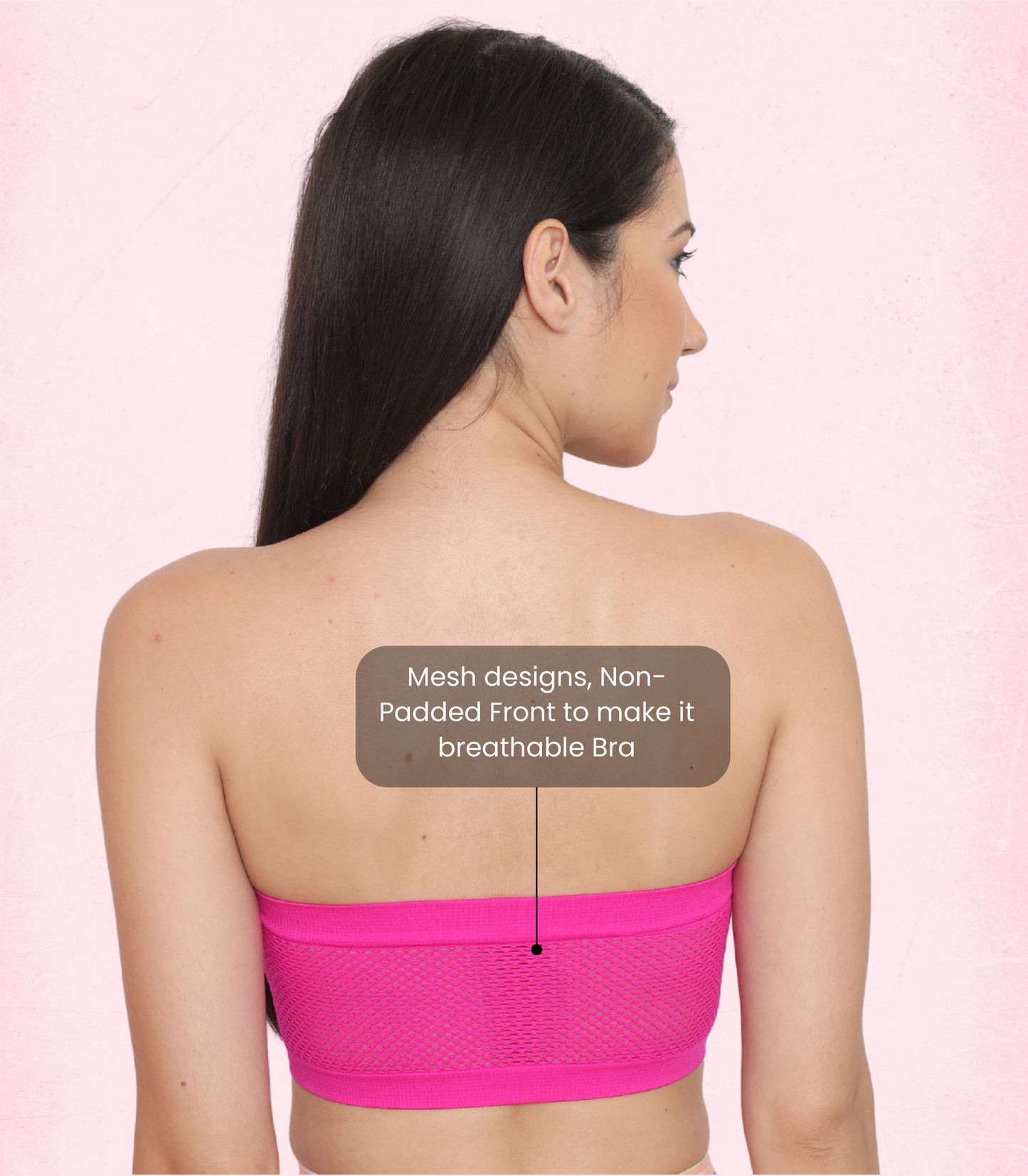 Seamless, Strapless, Full Coverage, Non-Wired Tube Bra