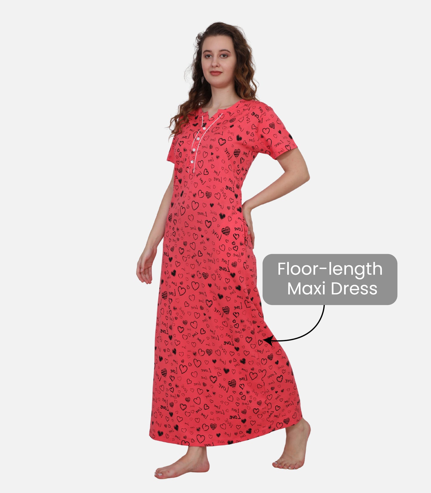 Hosiery Cotton Nighty Gown for Women
