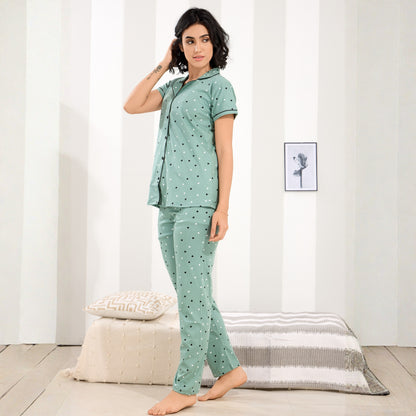 Printed Full Length Night Gown