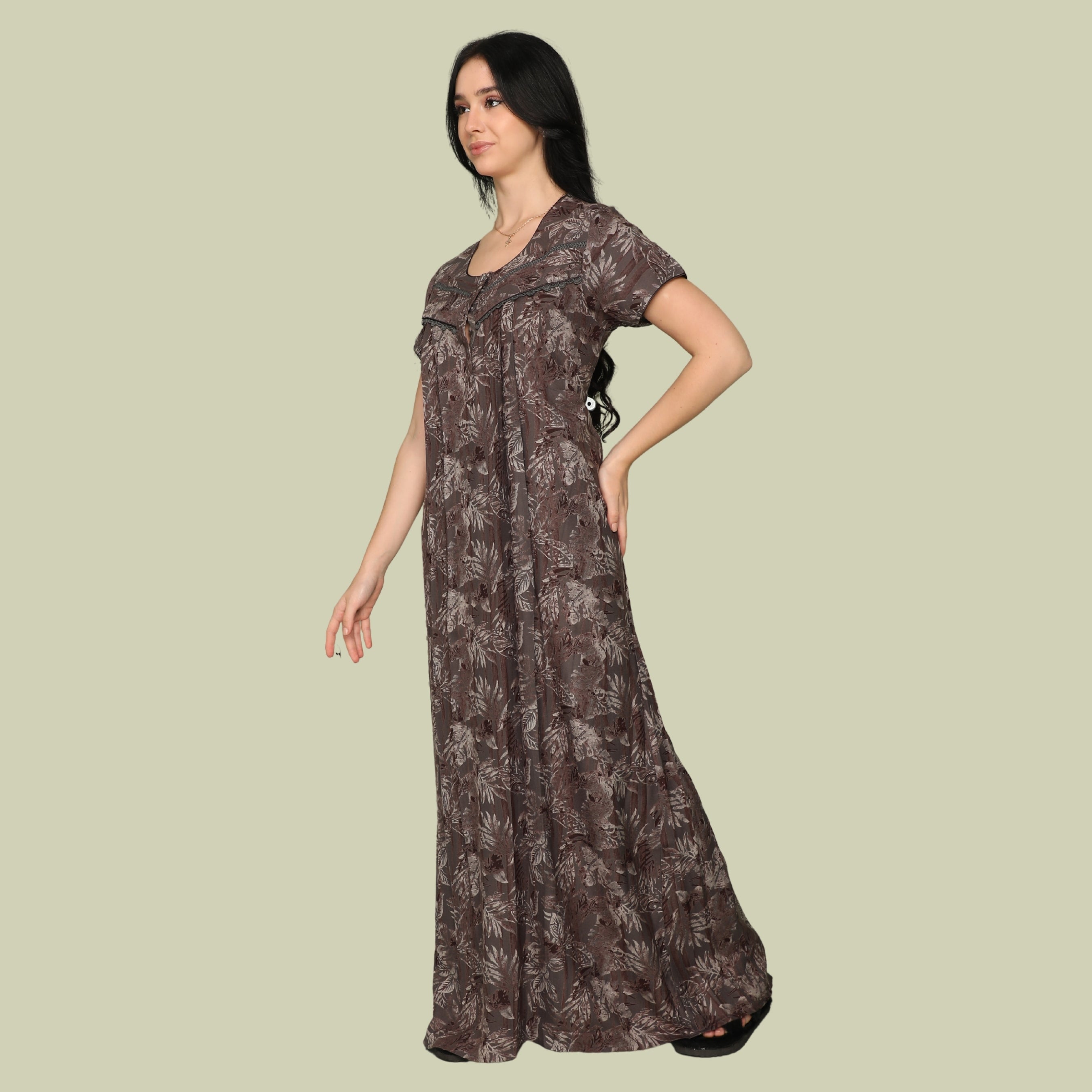 Printed Full-Length Night Gown