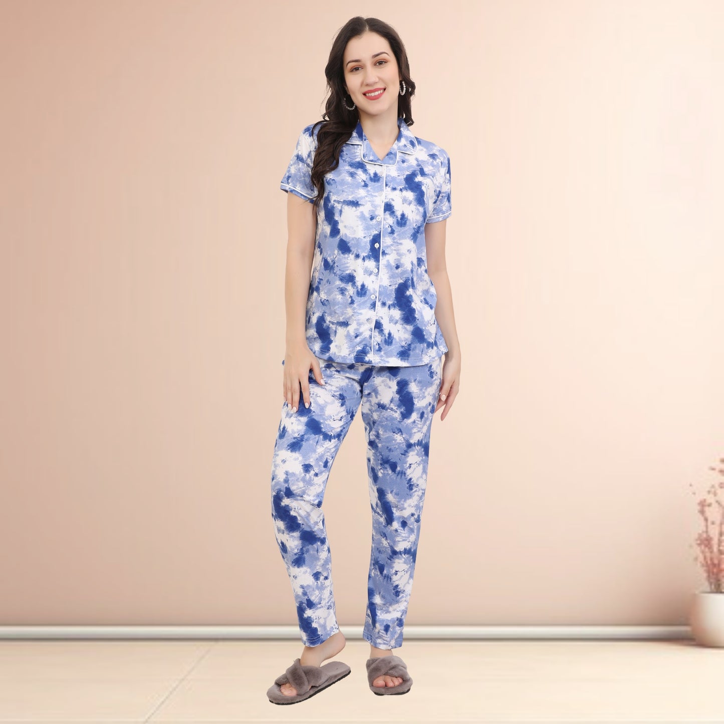 Printed Full Length Night Gown