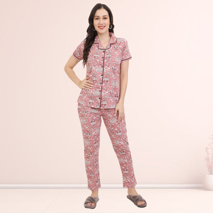 Printed Full Length Night Gown
