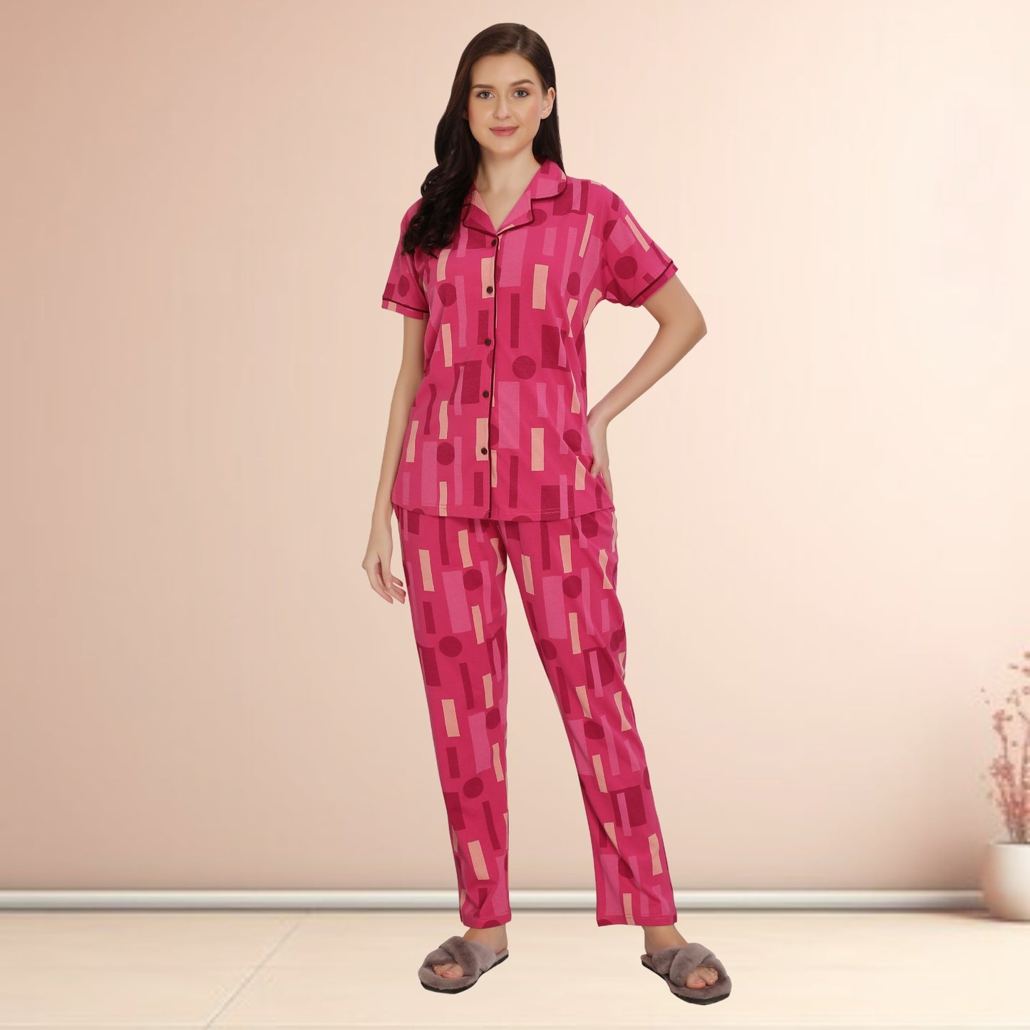 Printed Full Length Night Gown