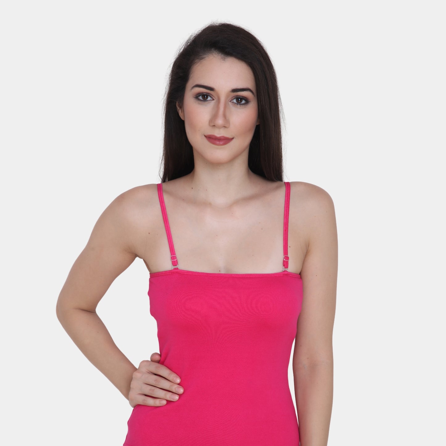 Cotton Spandex Padded with Built-in Bra Adjustable Detachable Strap Camisole