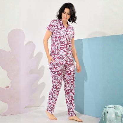 Printed Full Length Night Gown