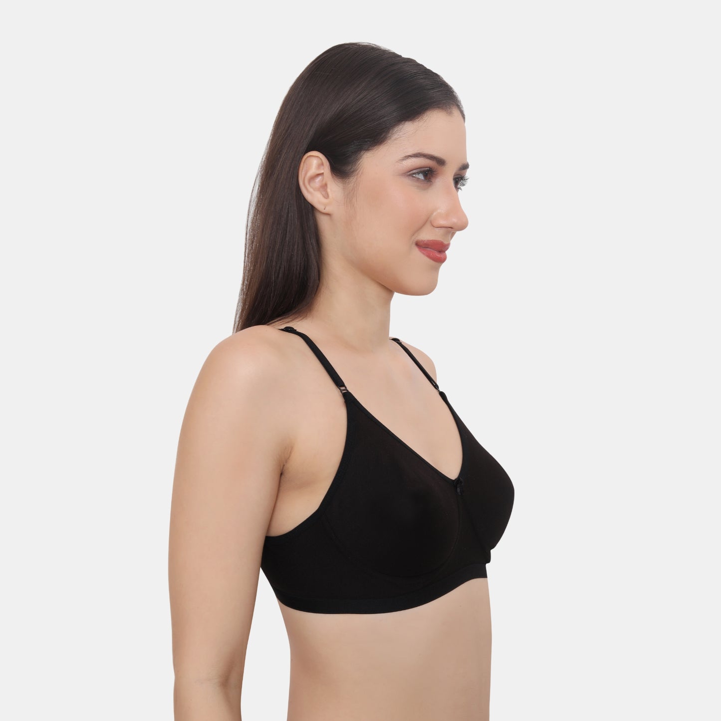 Full Coverage Padded Non-Wired Adjustable Straps Tshirt Bra