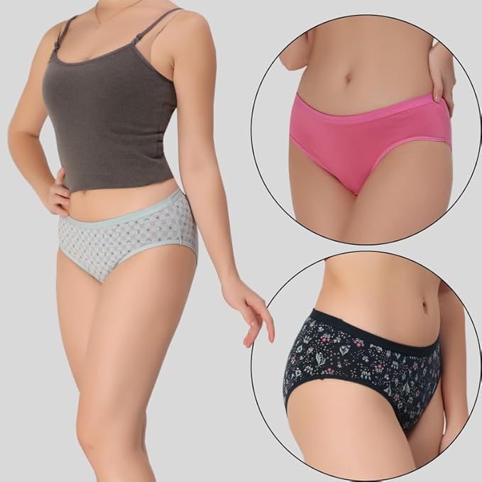 Cotton Brief Panties Combo - Pack of 3