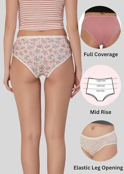 Cotton Brief Panties Combo - Pack of 3