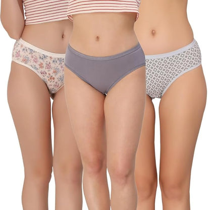 Cotton Brief Panties Combo - Pack of 3