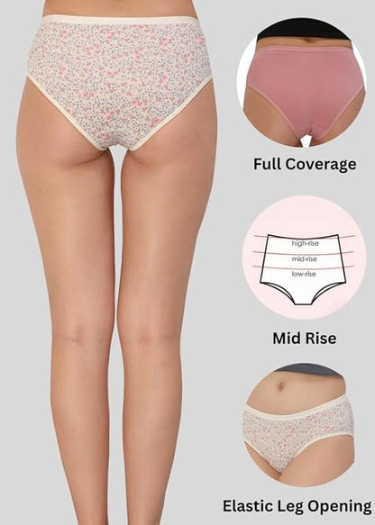 Cotton Brief Panties Combo - Pack of 3