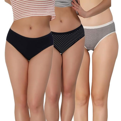 Cotton Brief Panties Combo - Pack of 3
