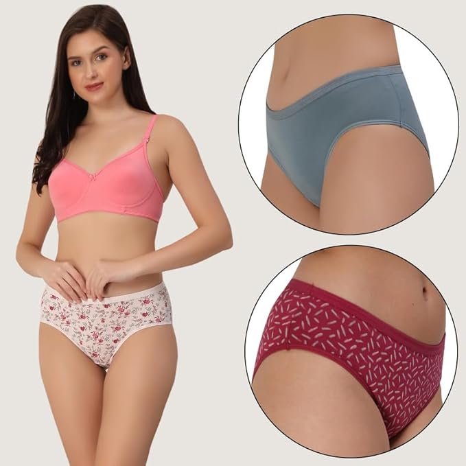 Cotton Brief Panties Combo - Pack of 3
