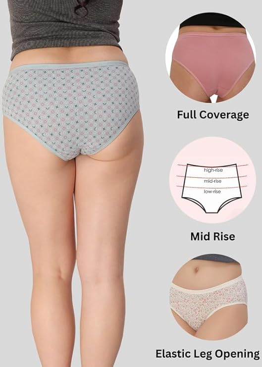 Cotton Brief Panties Combo - Pack of 3