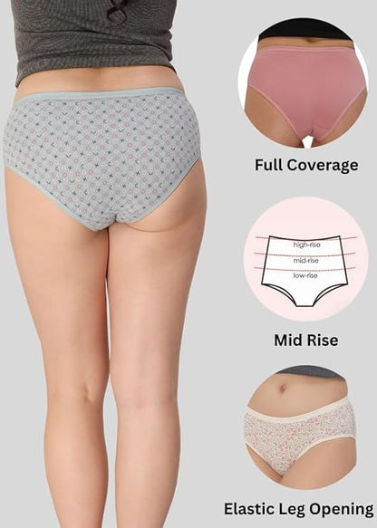Cotton Brief Panties Combo - Pack of 3