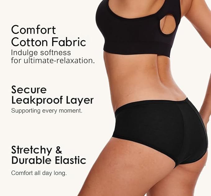 No Stain, Leak Proof, Comfortable Period Panties