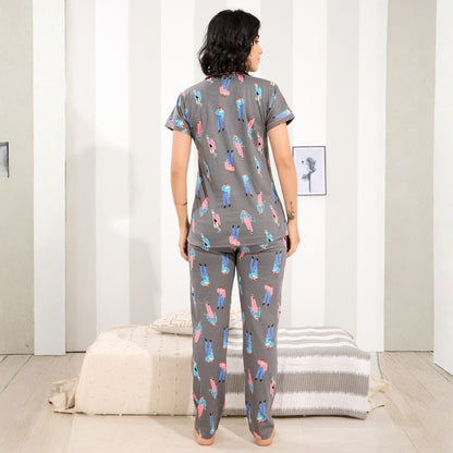 Printed Full Length Night Gown