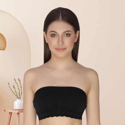 Padded Wire Free Stretchable Seamless Strapless Breathable Pull On Bralette Bras