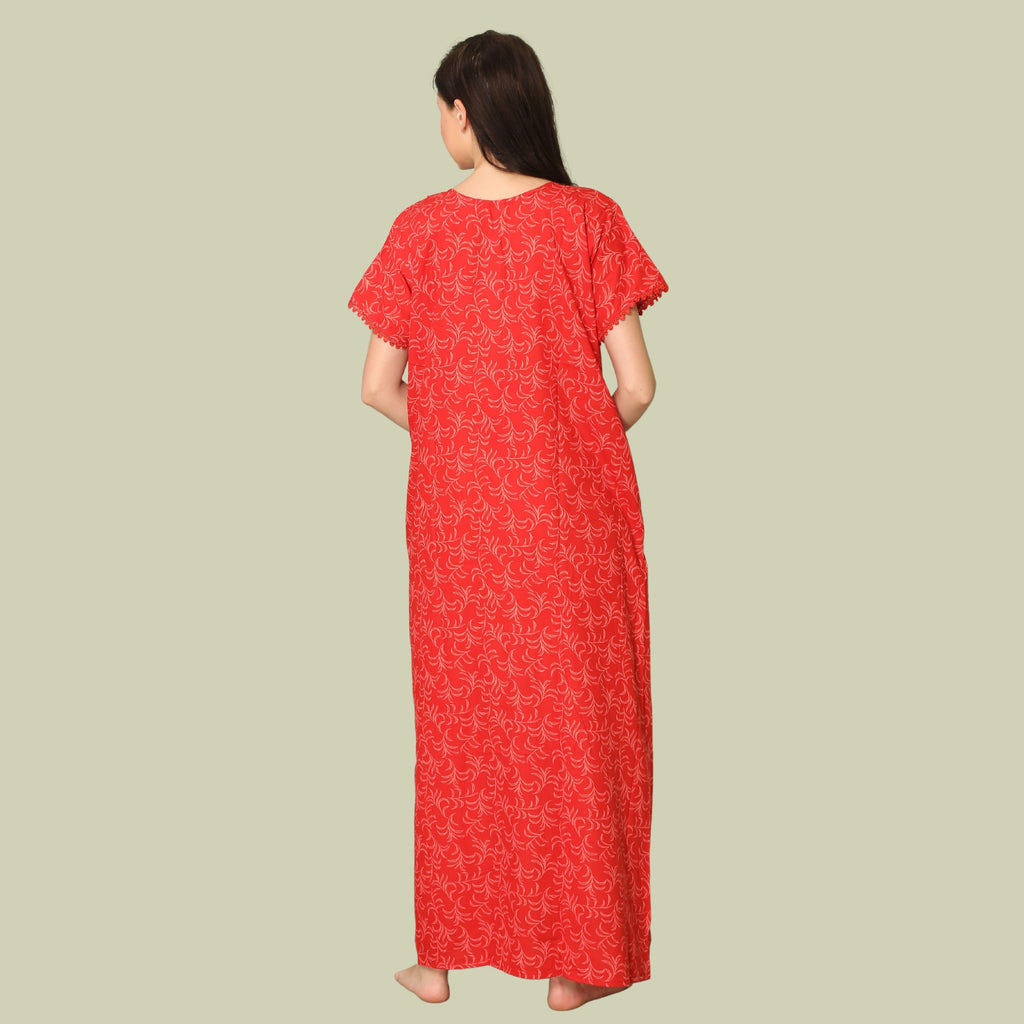Printed Full Length Night Gown