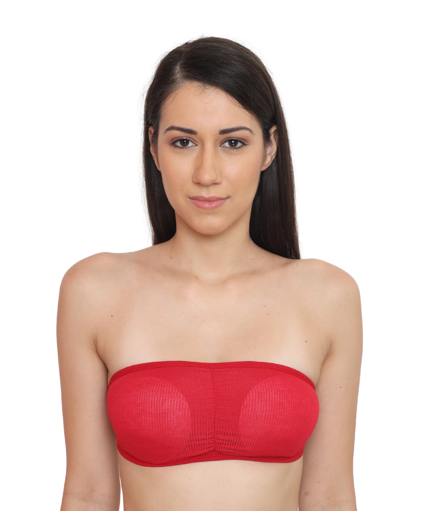 Nylon Spandex Tube Bra Padded Wire Free Strapless Seamless Stretchable Bra