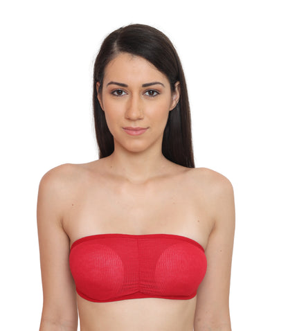 Nylon Spandex Tube Bra Padded Wire Free Strapless Seamless Stretchable Bra