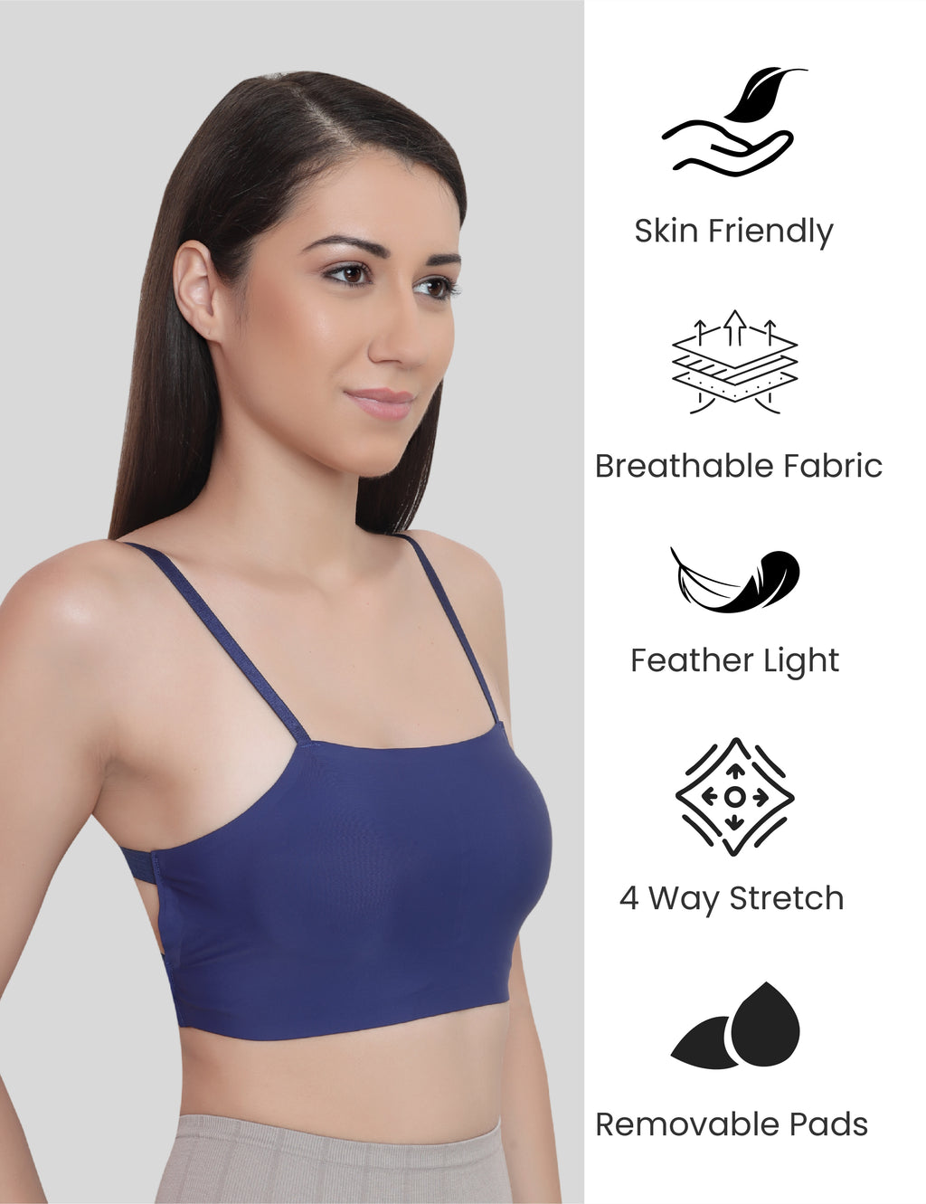 Nylon Spandex Everyday Regular Bra - Free Size