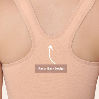 Lightly padded on the front with a front zipper closure