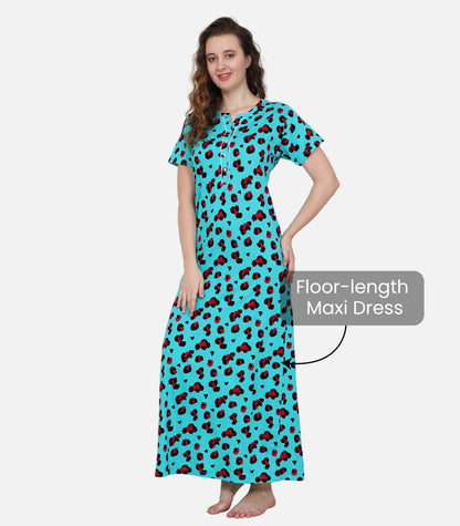 Hosiery Cotton Nighty Gown for Women