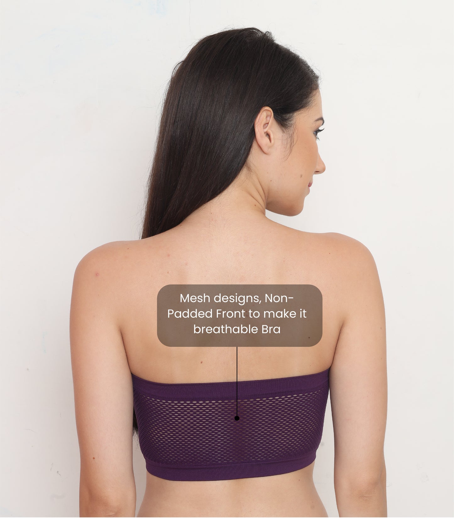 Seamless, Strapless, Full Coverage, Non-Wired Tube Bra