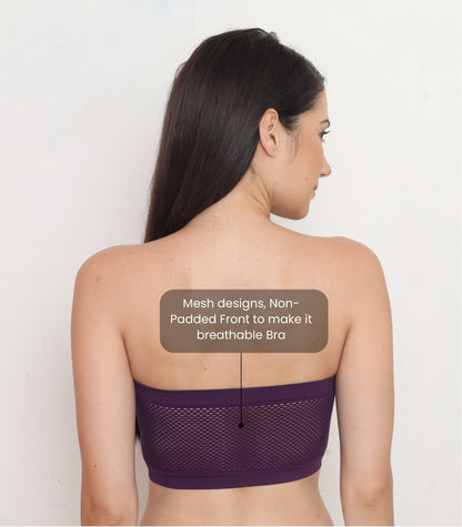 Seamless, Strapless, Full Coverage, Non-Wired Tube Bra