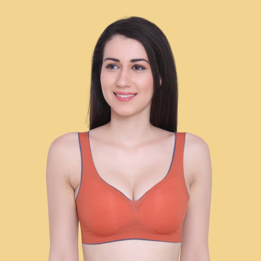 Women's Latex Lightly Padded Wire Free Sports Bra