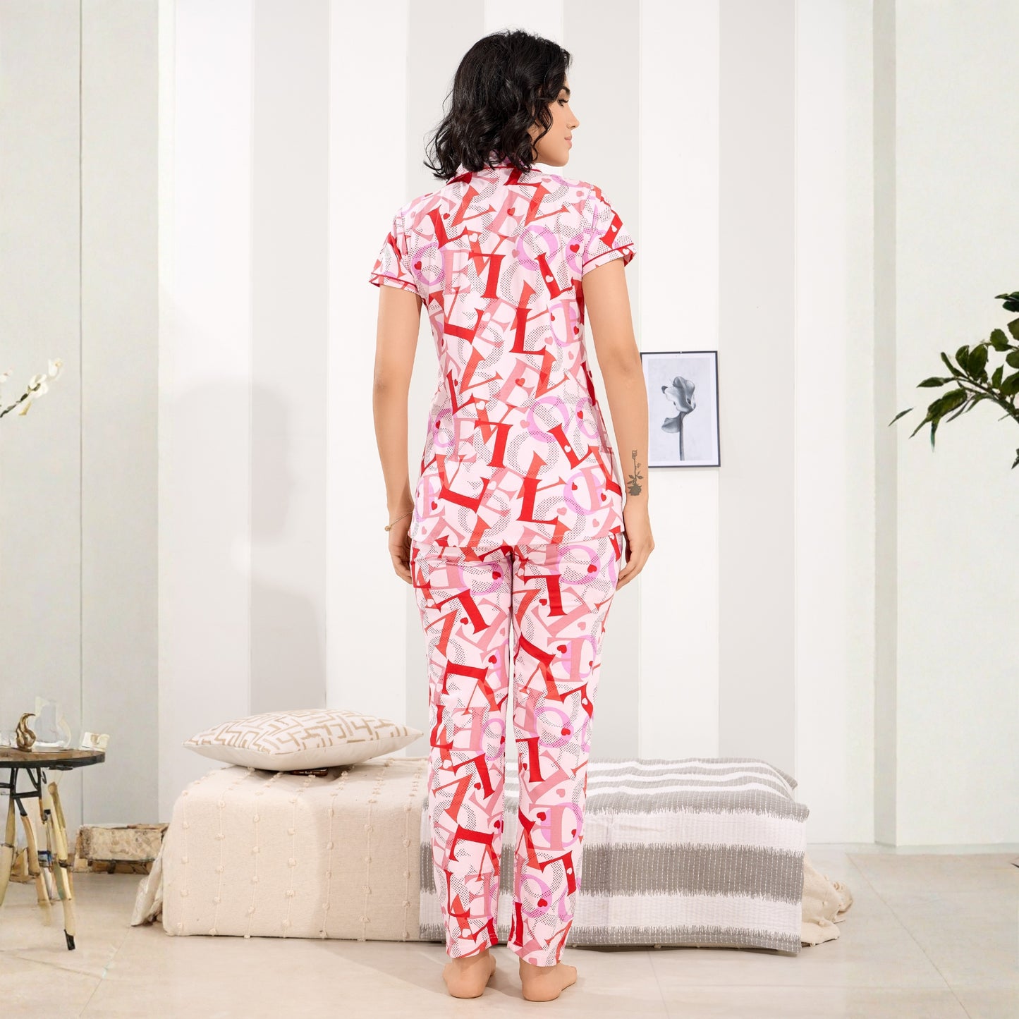 Printed Full Length Night Gown