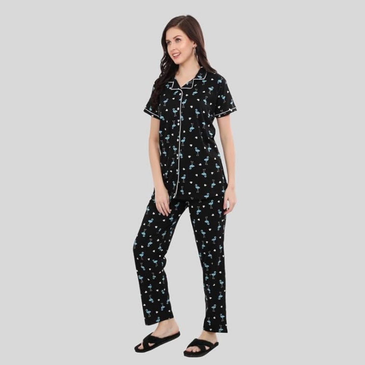 Printed Full Length Night Gown