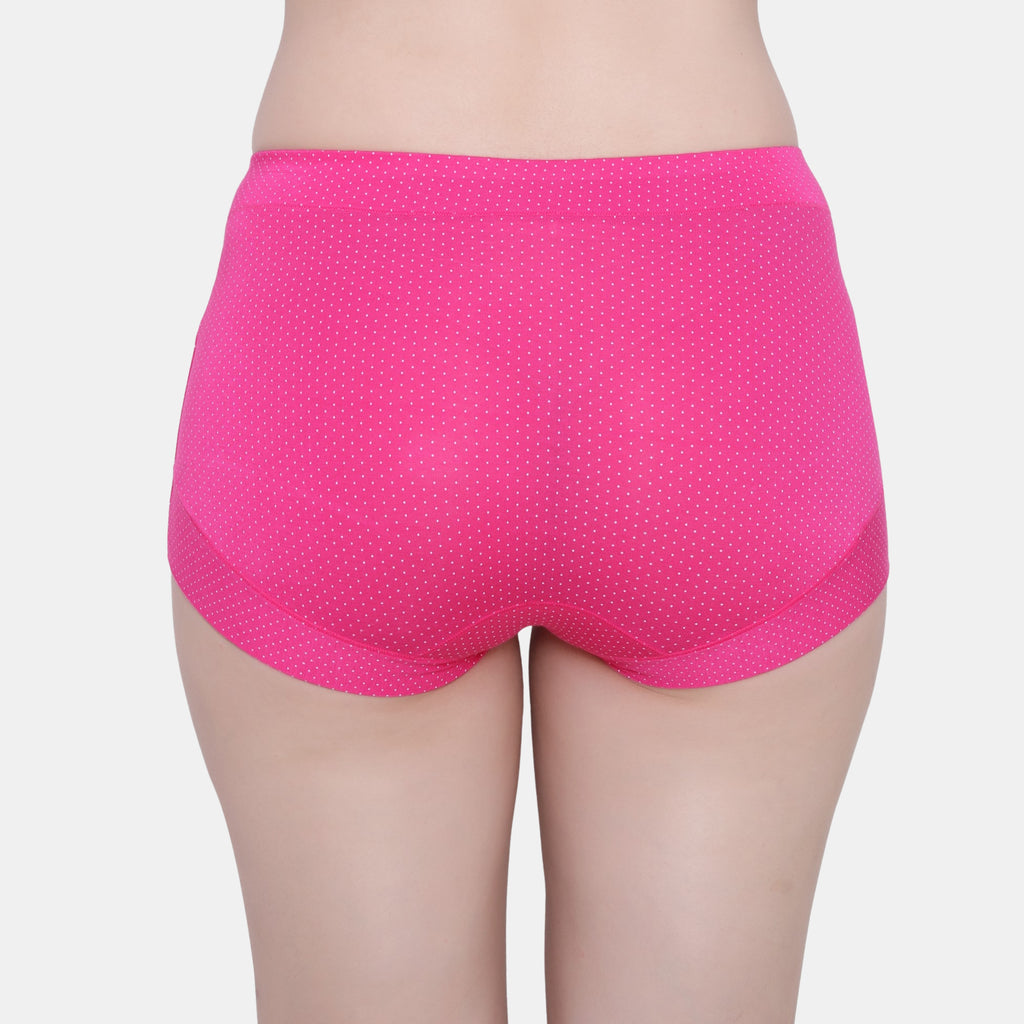 Cotton Mid-Rise Floral Lace Full Coverage Boy Shorts Panties