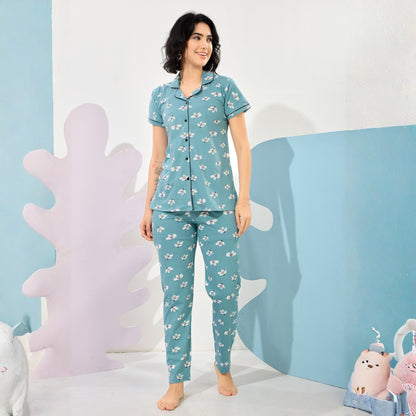 Printed Full Length Night Gown