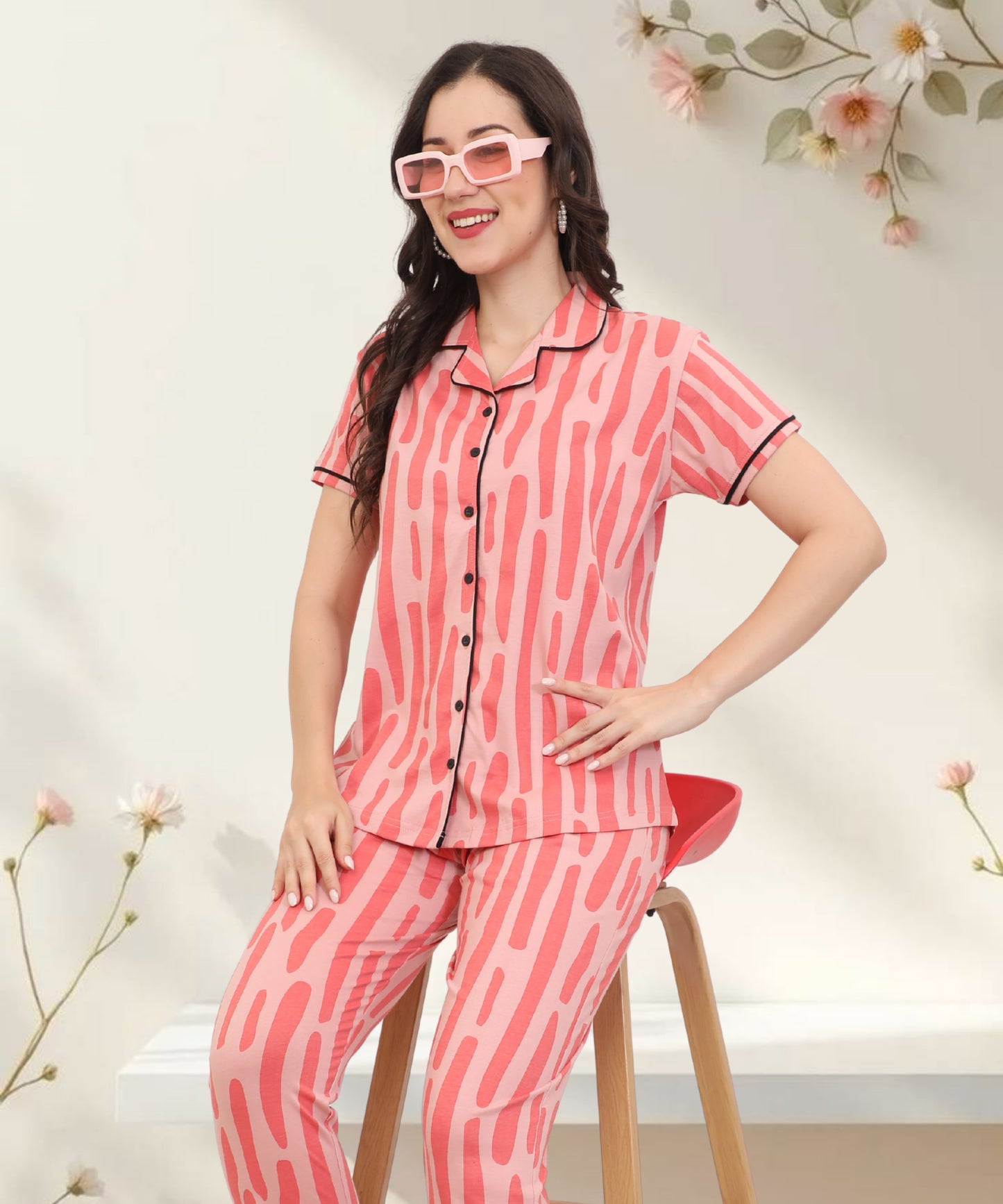 Printed Full Length Night Gown