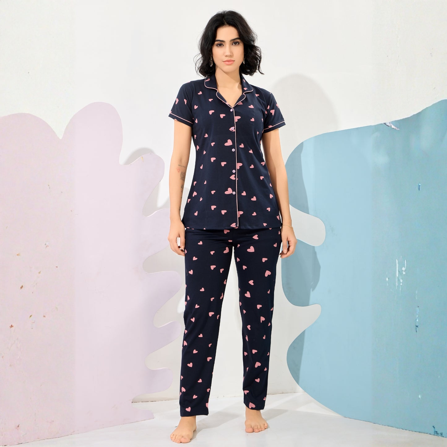 Printed Full Length Night Gown