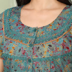 Floral Print Full Length Night Gown