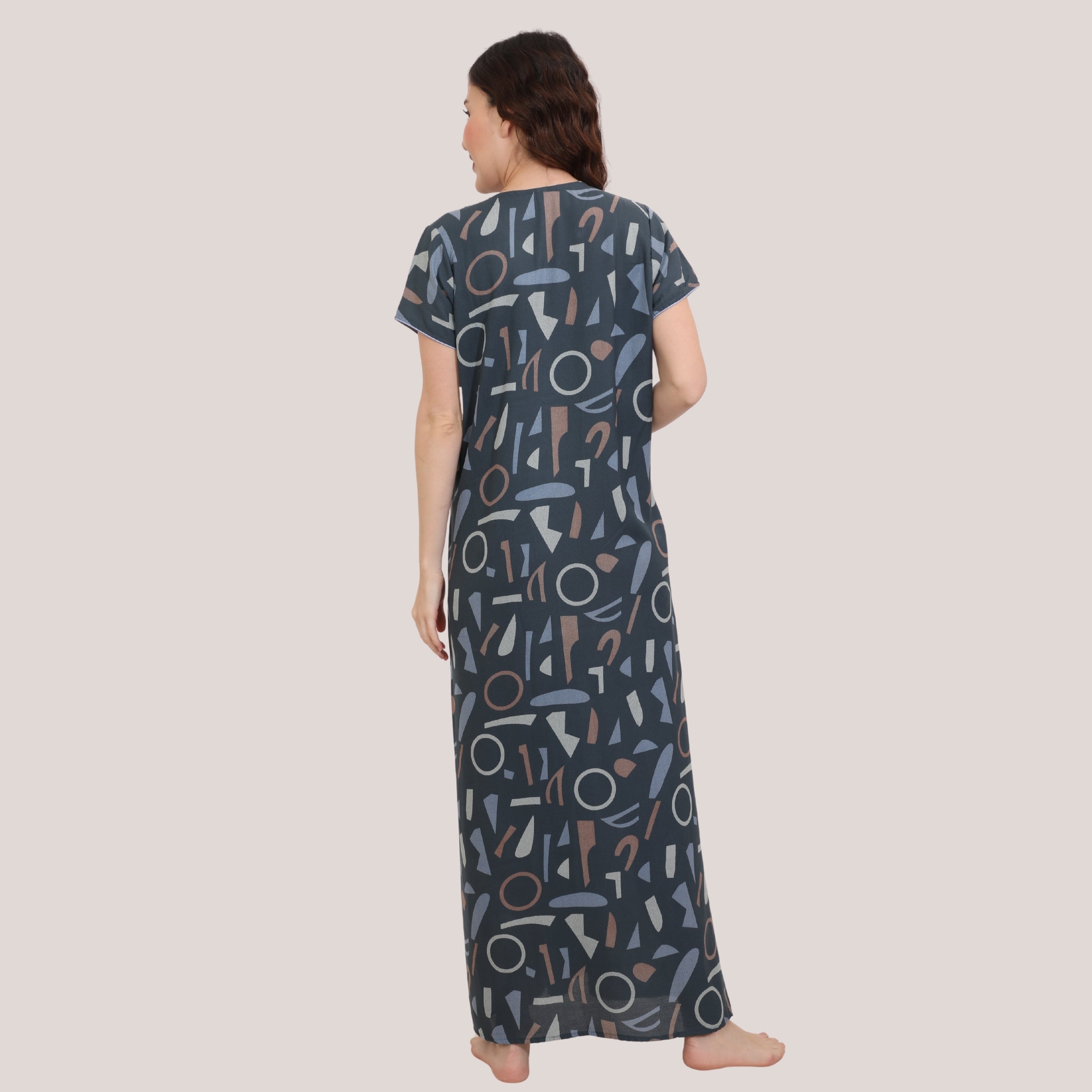 Printed Full-Length Night Gown