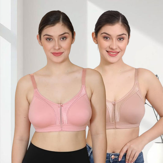 Minimizer Everyday Bra-Pack of 2 Bra(SOFT PINK-LILAC)