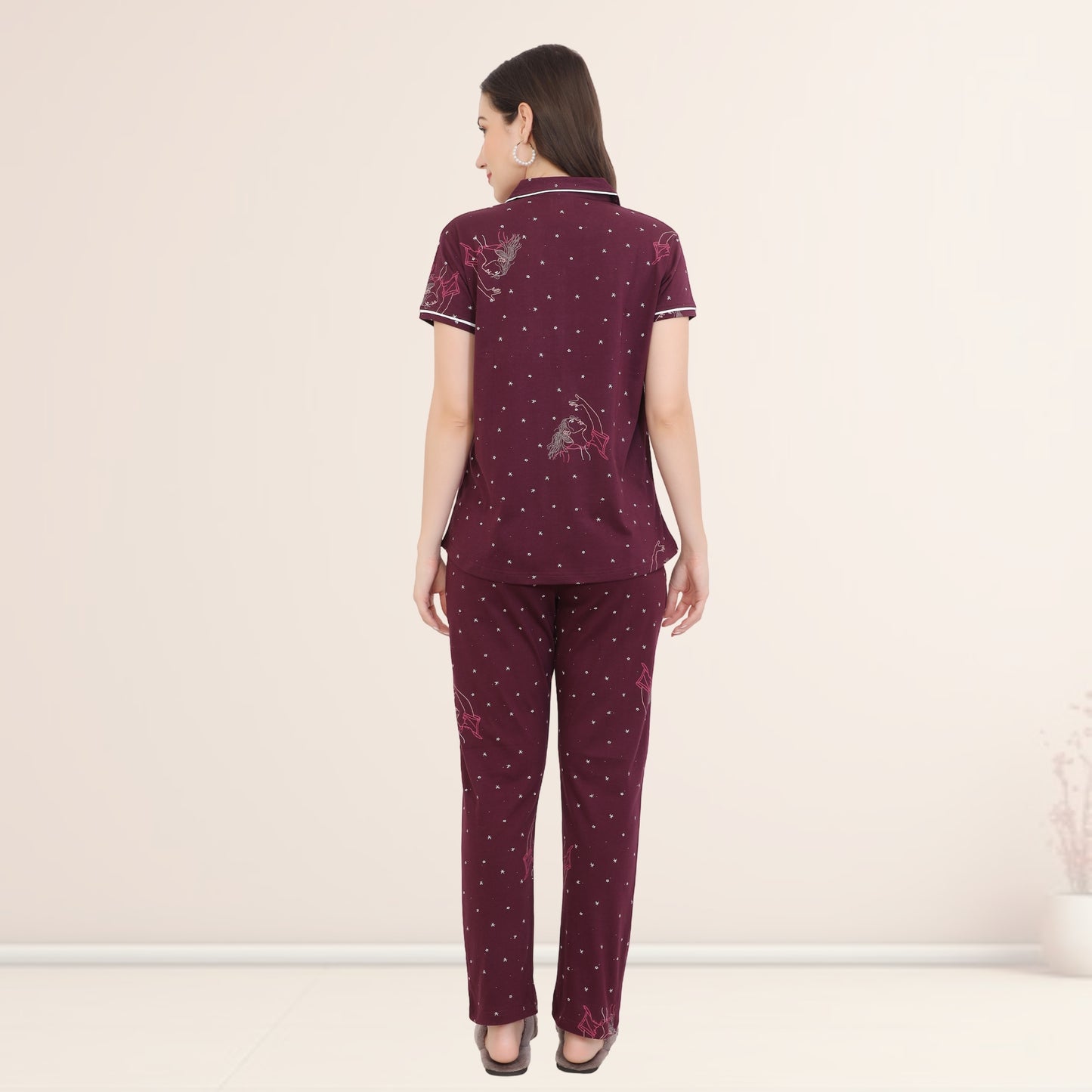 Printed Full Length Night Gown