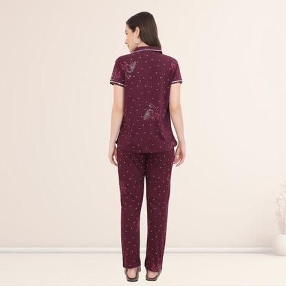 Printed Full Length Night Gown
