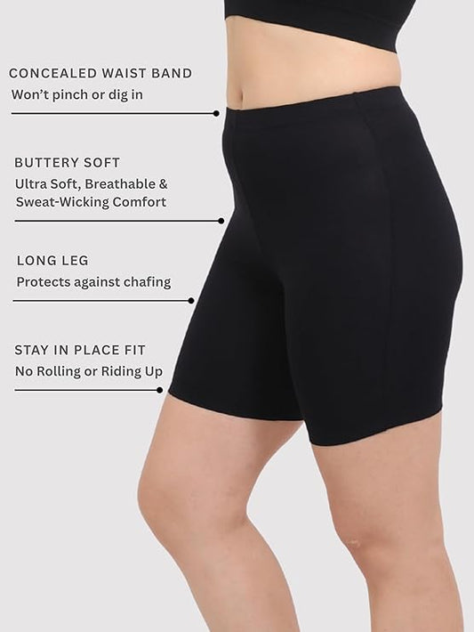 Women & Girls Bamboo, Spandex High Coverage Shorts