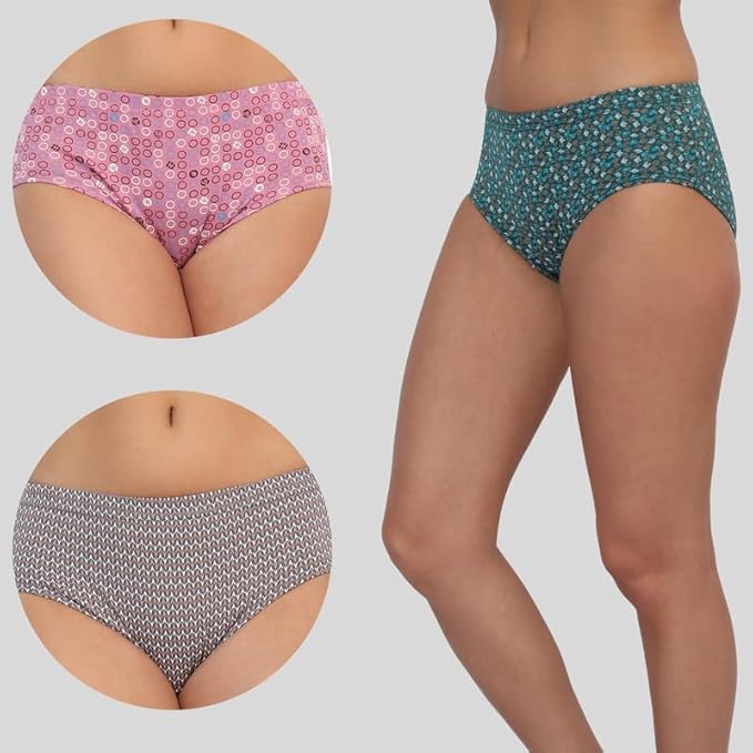 Cotton Hipster Panties Combo - Pack of 3