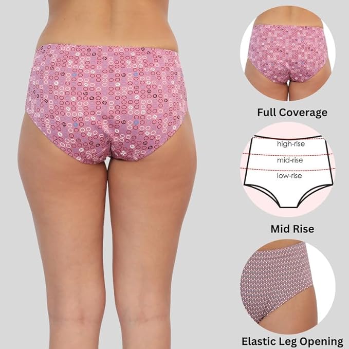 Cotton Hipster Panties Combo - Pack of 3
