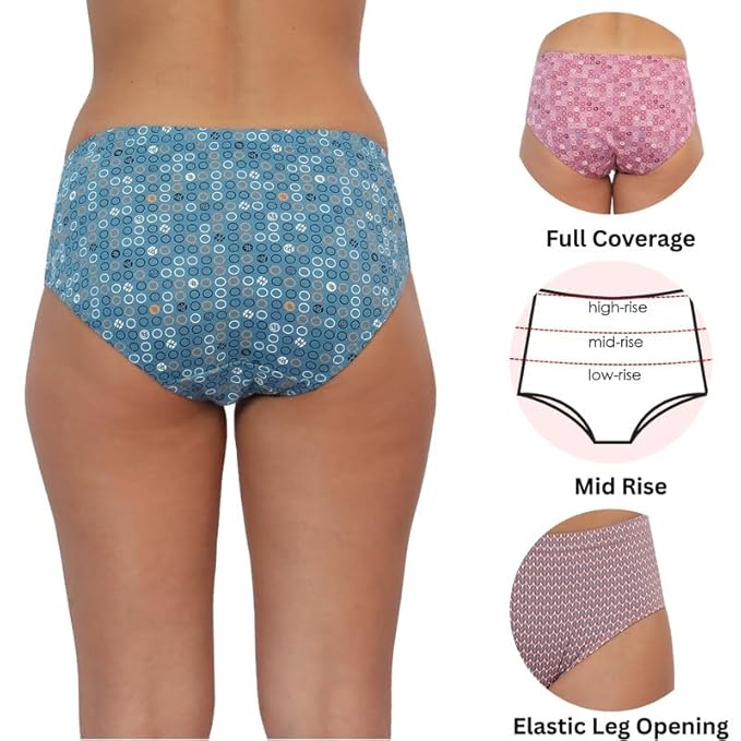Cotton Hipster Panties Combo - Pack of 3