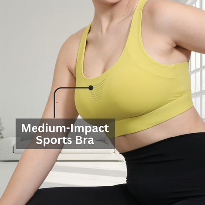 High Impact Strappy Criss Cross Back Workout Sports Bra