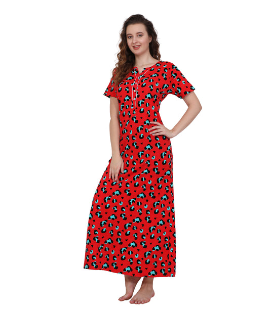 Hosiery Cotton Nighty Gown for Women