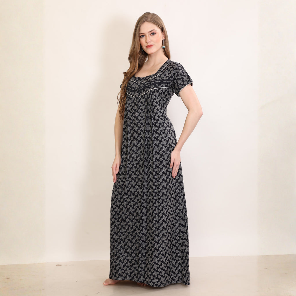 Printed Full-Length Night Gown