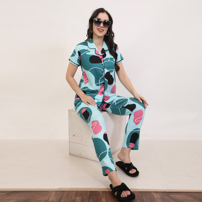 Printed Full Length Night Gown